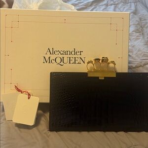 ALEXANDER MCQUEEN - Knuckleduster Leather Clutch